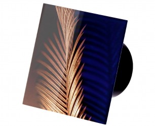 Veroni Glass 120 WC (buitinis ventiliatorius) Black Gold Fern