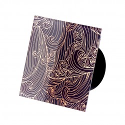 Veroni Glass 120 WC (buitinis ventiliatorius) Black Gold Wave