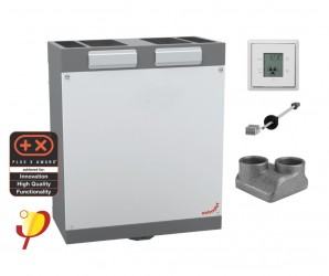 PLOKŠTELINIS ENTALPINIS REKUPERATORIUS ZEHNDER COMFOAIR 180 ERV SU VALDYMO PULTU