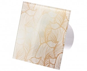 Veroni Glass 120 WC (buitinis ventiliatorius) White Gold Leafs